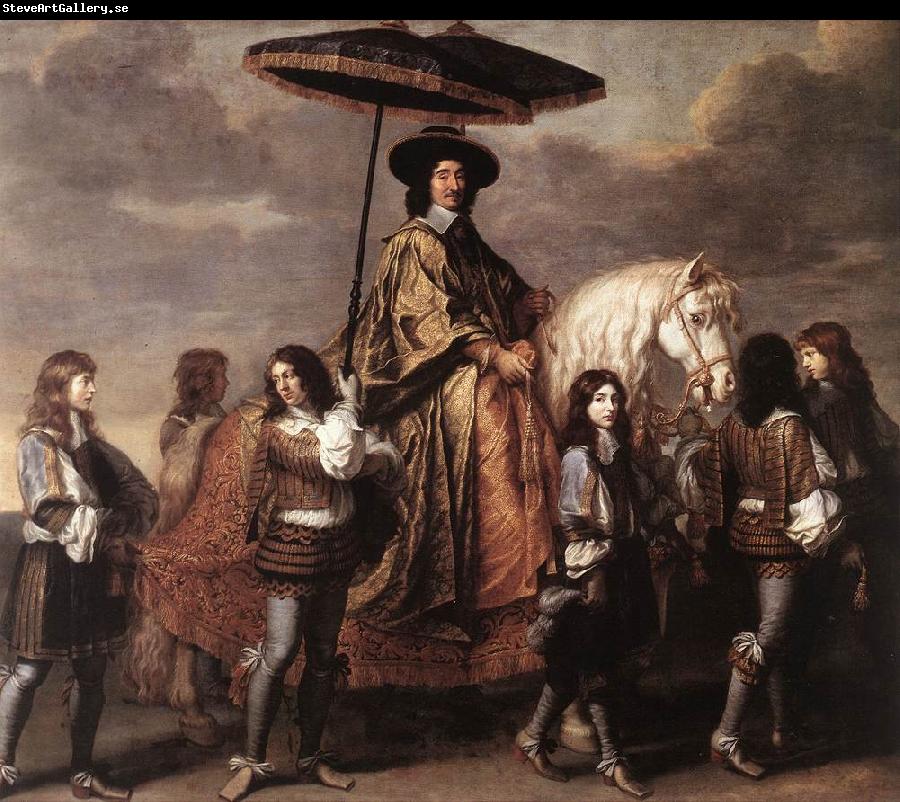 LE BRUN, Charles Chancellor Sguier at the Entry of Louis XIV into Paris in 1660 sg
